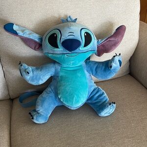 DISNEY Blue Plush Stitch Backpack - Kids Toy